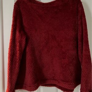 NWOT, Dudley Stephens faux fur top, Size XXL, Burgundy
